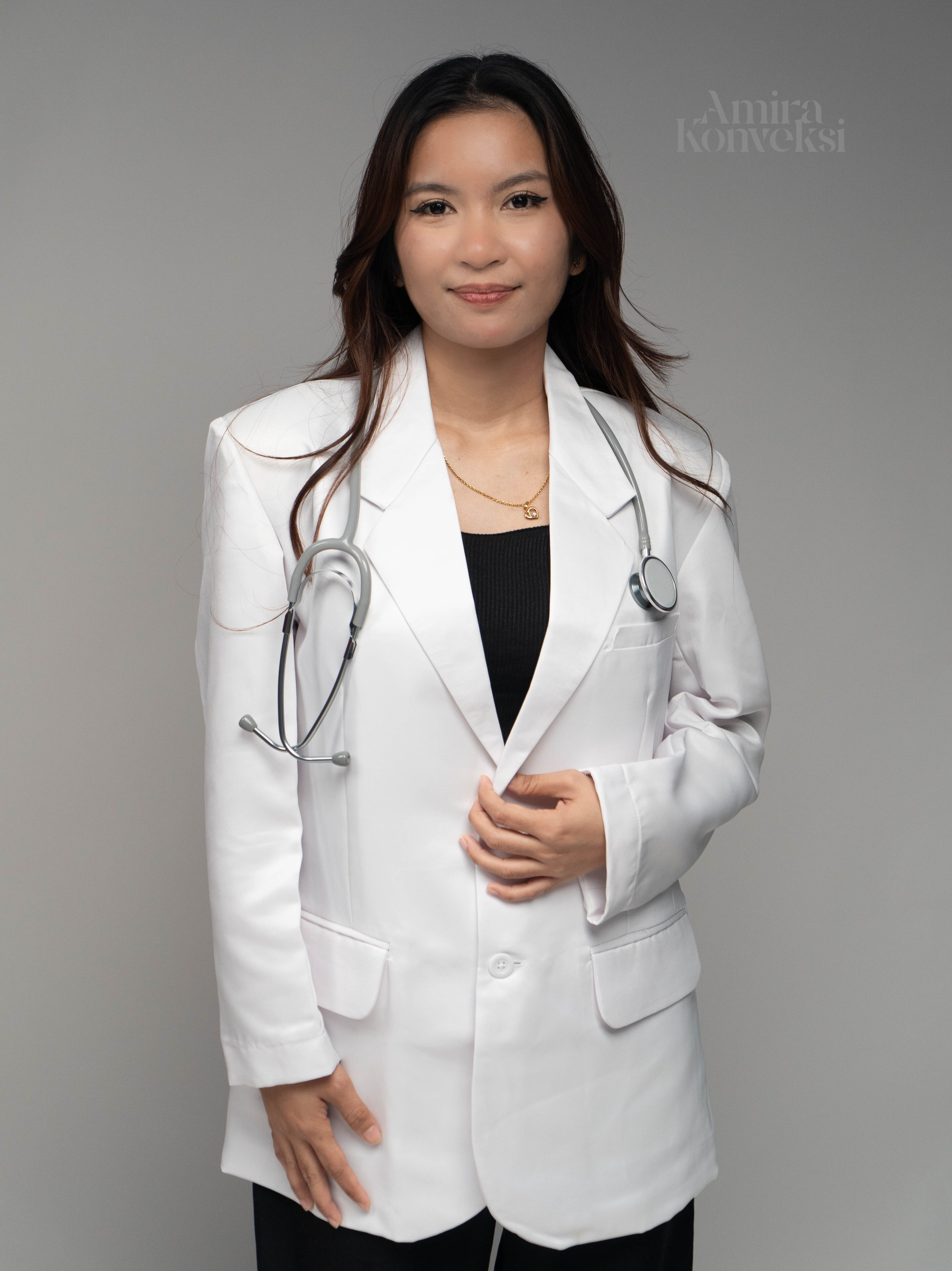 JAS DOKTER LENGAN PANJANG WARNA PUTIH BERSIH WANITA FULL FURING